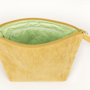 Corduroy Toiletry Bag XXL – Cosmetic bag with inner compartments & water-repellent lining, in 4 sizes and many colors, hangable image 16