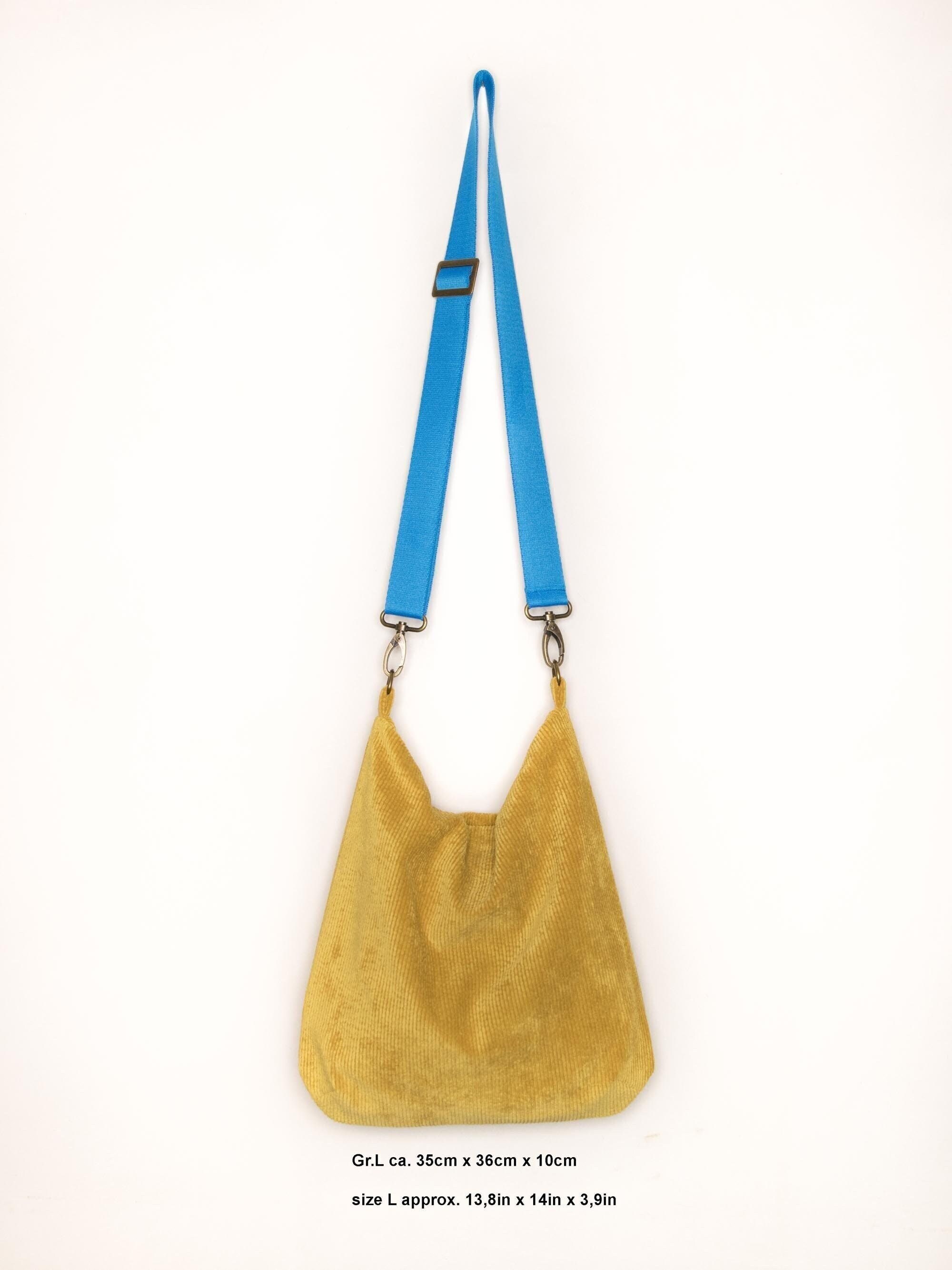 Mustard Yellow Corduroy Bag – Handmade Unisex Shoulder Bag