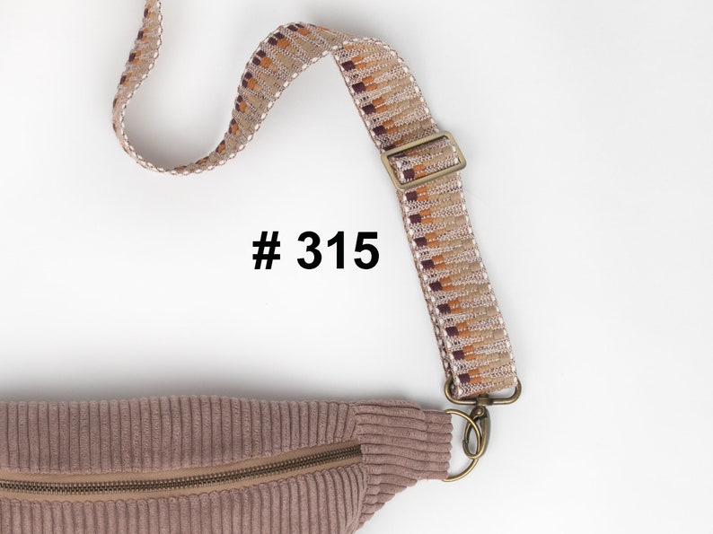 Bauchtasche Cord, altrosa Breitcord, besondere Hüfttasche mit Wechselgurt, Bum Bag # 315