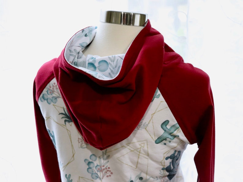 Fall Floral Shirt Breastfeeding Raglan Funnel Hoodie Cactus Floral Women/'s Hoodie Gift For New Mom Breastfeeding Top Women/'s Fall Style