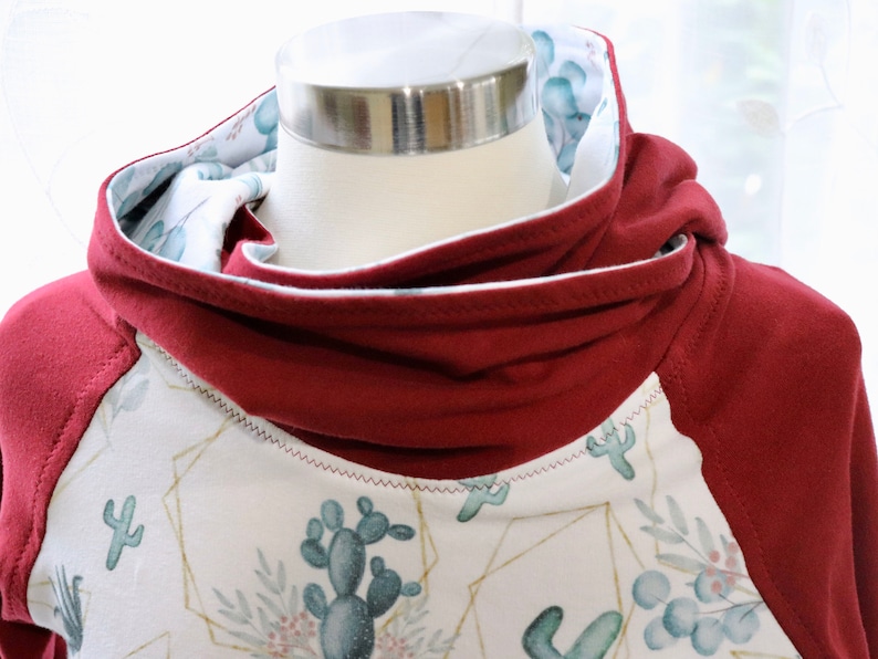 Fall Floral Shirt Breastfeeding Raglan Funnel Hoodie Cactus Floral Women/'s Hoodie Gift For New Mom Breastfeeding Top Women/'s Fall Style