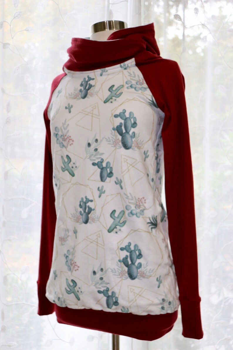 Fall Floral Shirt Breastfeeding Raglan Funnel Hoodie Cactus Floral Women/'s Hoodie Gift For New Mom Breastfeeding Top Women/'s Fall Style