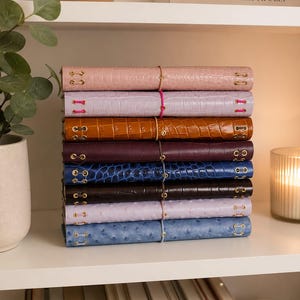 Handmade Leather Journal Covers | Crocodile & Ostrich Embossed Cowhide | A5 - A6