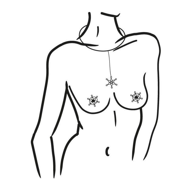 Olivine Nipple Flakes Non Piercing Intimate Jewelry set of 2 pcs.