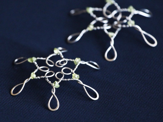 Olivine Nipple Flakes Non Piercing Intimate Jewelry set of 2 pcs.