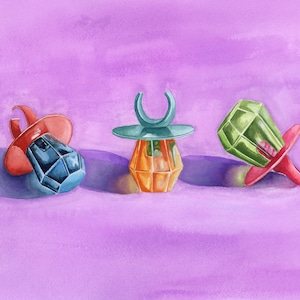 Lollipop Ring Aquarell Druck, Candy Wand Kunst, Pop Art Druck