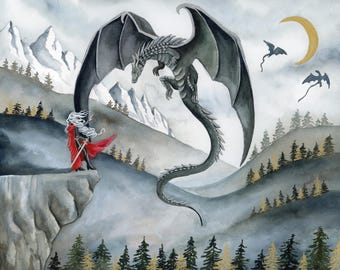 ドラゴンの絵画、ドラゴンアート、ファンタジーアート、ファンタジー