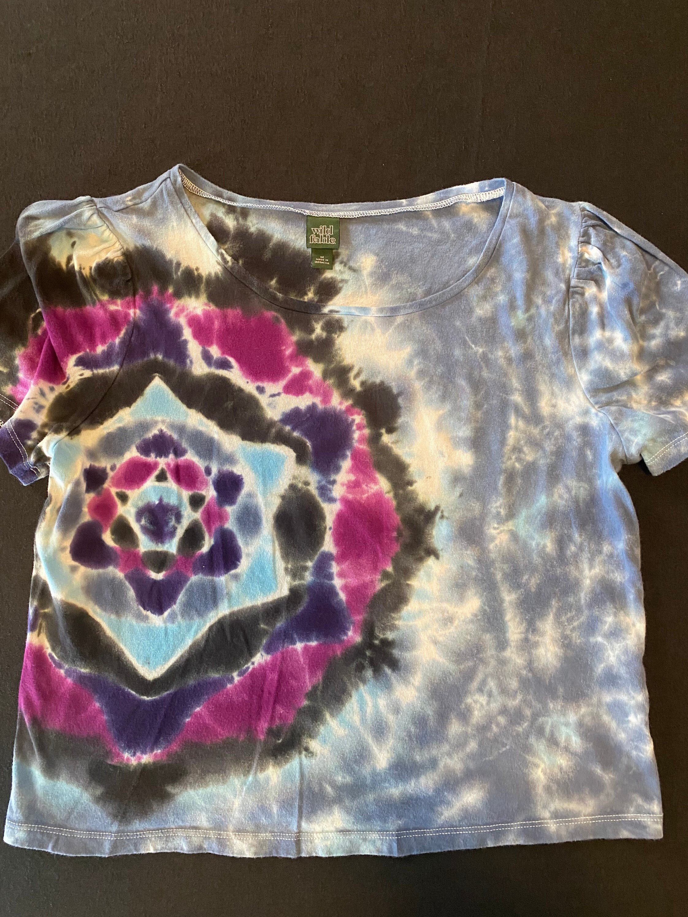 Tie Dye Crop Top Medium Etsy