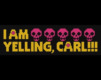 I am yelling, Carl! | Bookmark cross stitch PATTERN | Dungeon Crawler Carl