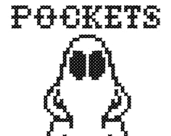 Ghost Cross Stitch Pattern with Pockets (PDF)