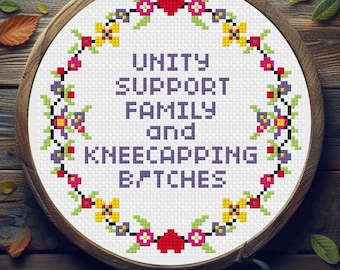 Unity Support Family | cross stitch PATTERN | Dungeon Crawler Carl