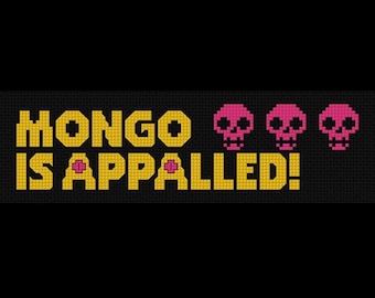 Mongo is appalled! | Bookmark cross stitch PATTERN | Dungeon Crawler Carl