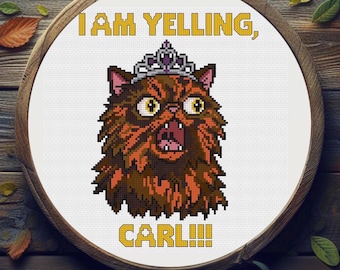 I am yelling, Carl | CROSS STITCH PATTERN | Dungeon Crawler Carl