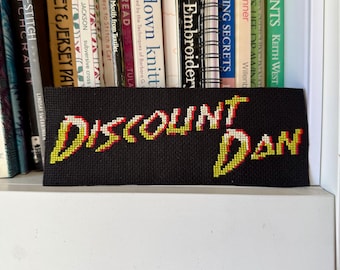 Discount Dan Bookmark Cross Stitch Pattern | LitRPG Fan Art (Digital Download)