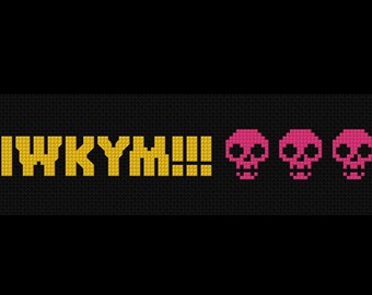 IWKYM | Bookmark cross stitch PATTERN | Dungeon Crawler Carl