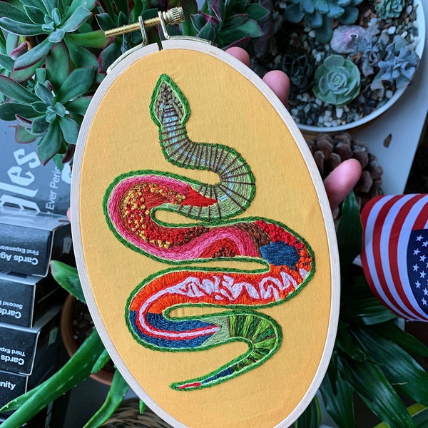 CUSTOM Snake Anatomy Embroidery
