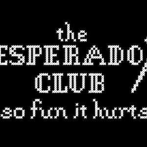 The DESPERADO CLUB LOGO | Dungeon Crawler Carl cross stitch pattern