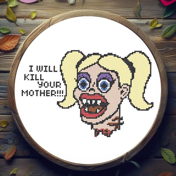 Psamanthe gritando / Samantha de Dungeon Crawler Carl PATRÓN DE PUNTO DE CRUZ