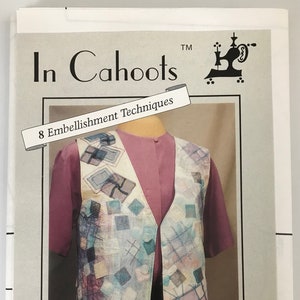 Sheer Illusions Embellished Vest Pattern by In Cahoots option to use chiffon and Tulle button front Sewing Pattern Sizes S-M-L-XL-XXL UNCUT