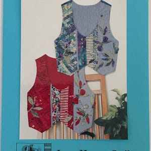 Vest: Quilted & Appliqué 90s Java House Quilts Sewing Pattern sizes XS-S-M-L UNCUT