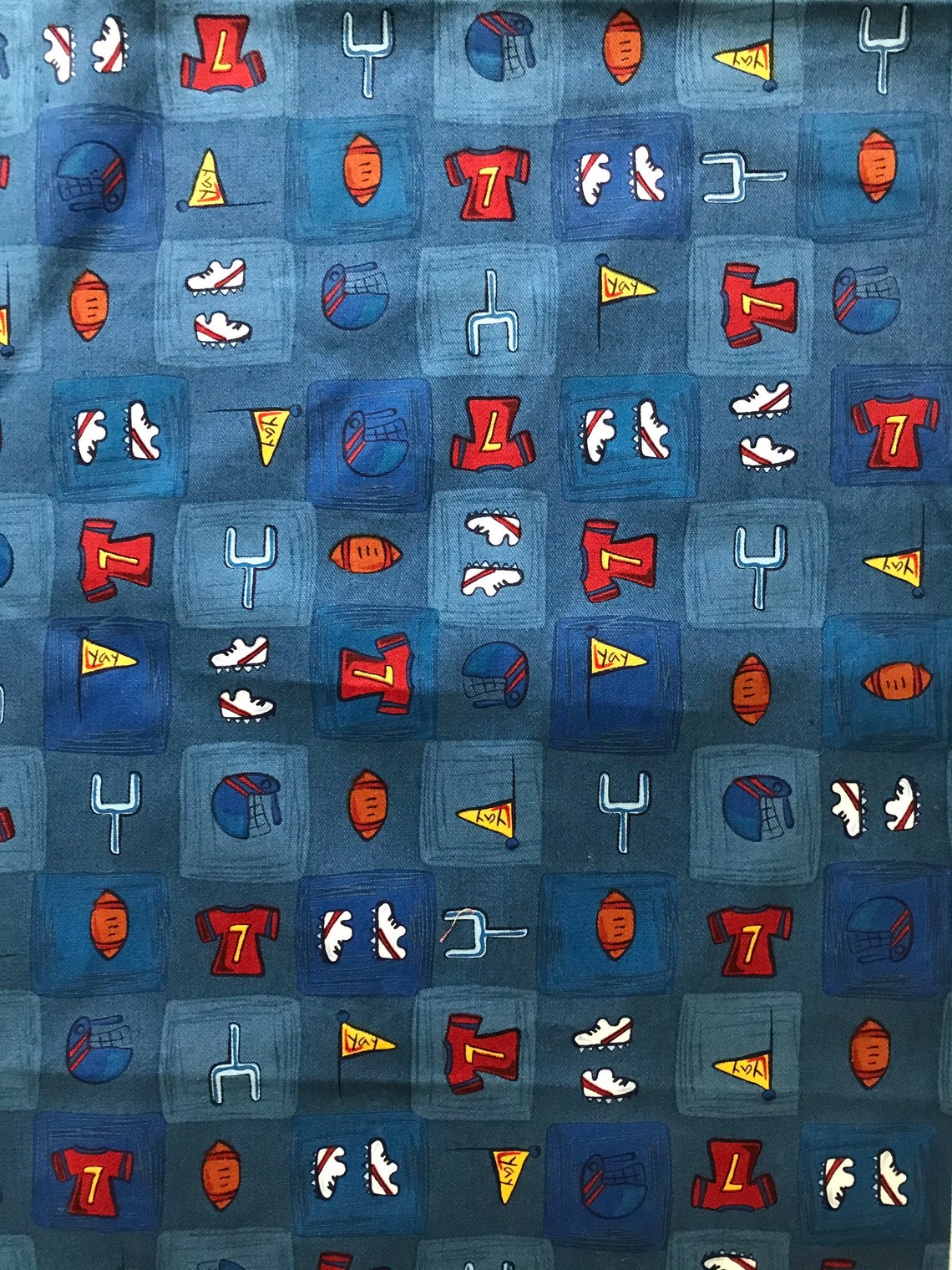 Sports themed printed quilting cotton fabric by Joann fabrics Etsy