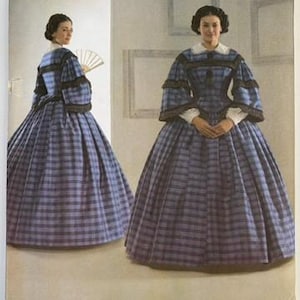 Simplicity 3727 Misses' Costume Pattern Civil War Southern Belle Dress Scarlett O'Hara era Reenactment Sewing Pattern Sizes 8-10-12-14 UNCUT