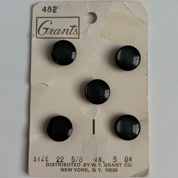 Buttons - 18mm 2-hole Marled Dome - Black Buttons - 18mm 2-hole Marled Dome - Black
