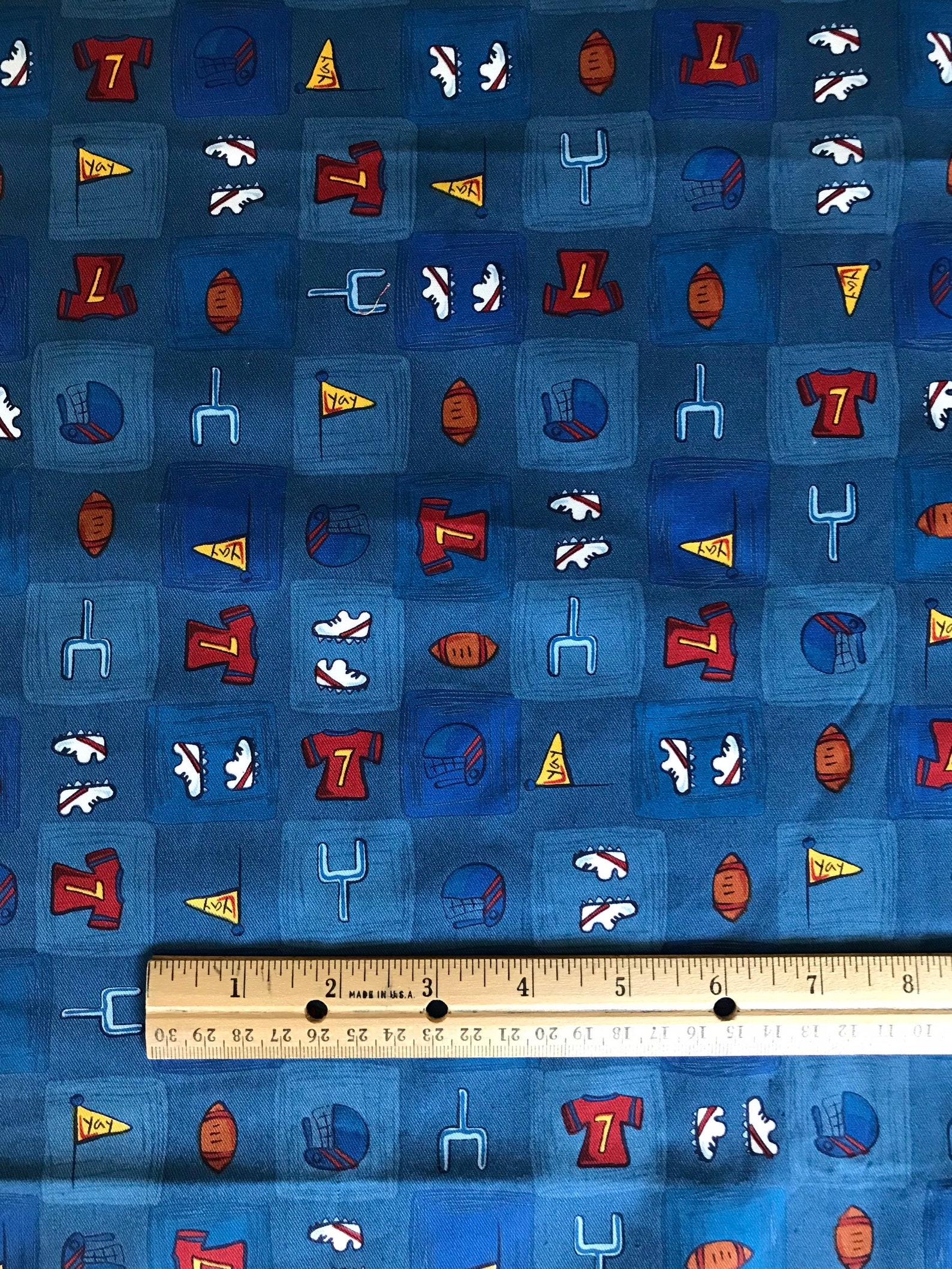 Sports themed printed quilting cotton fabric by Joann fabrics Etsy