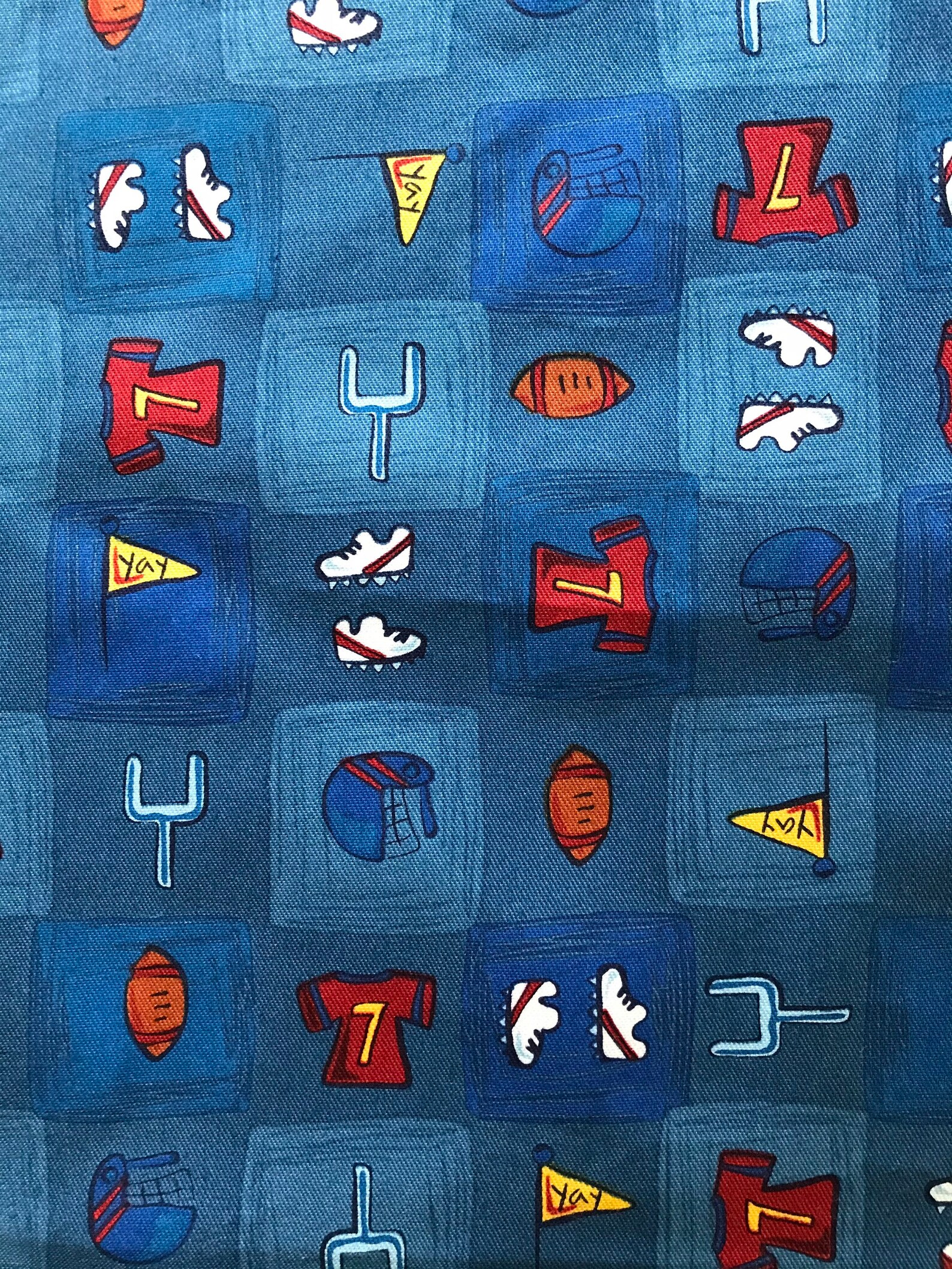 Sports themed printed quilting cotton fabric by Joann fabrics Etsy