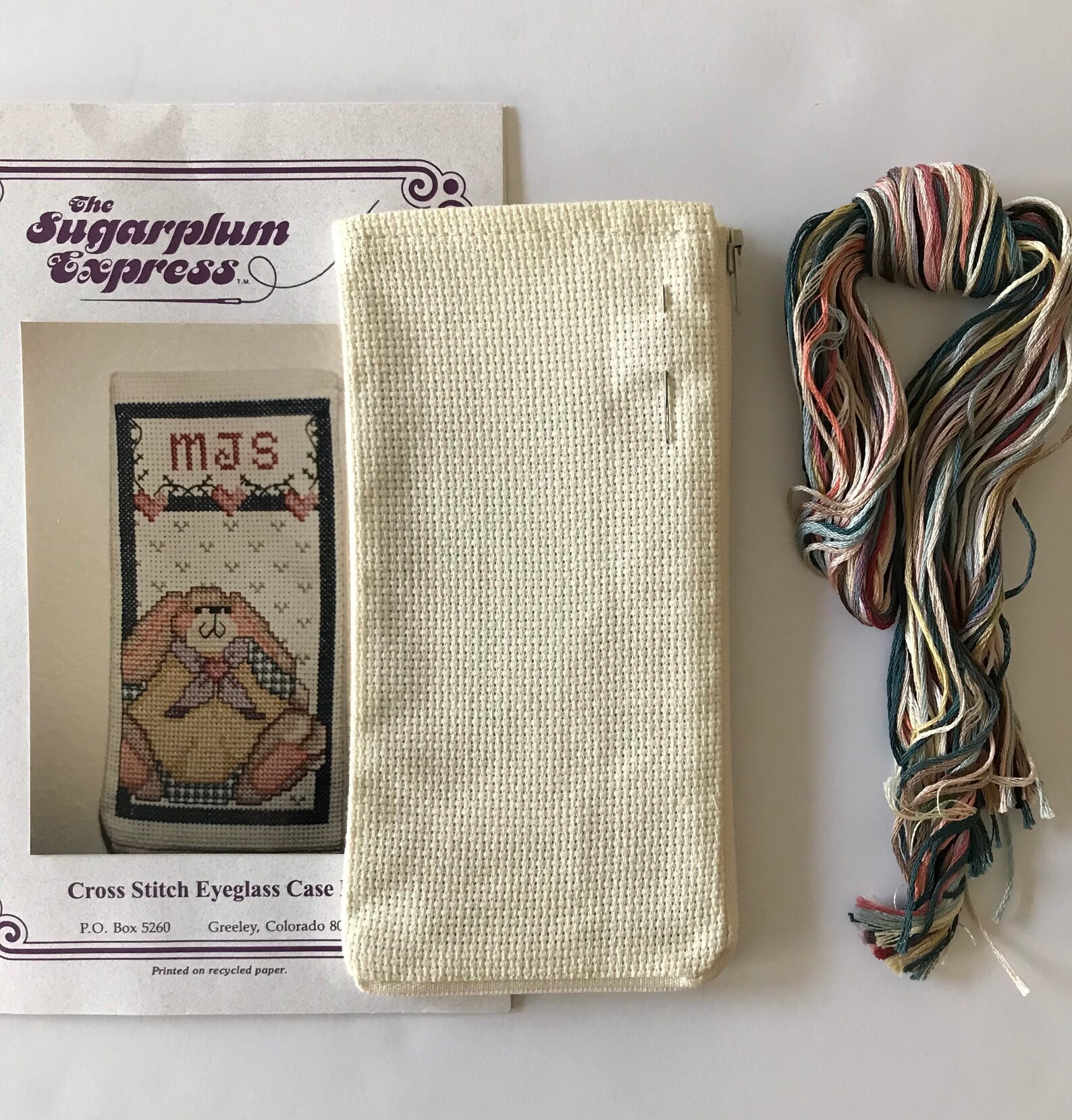 Vintage embroidery kit for an eyeglass case monogrammed by  etsy Vintage embroidery kit for an eyeglass case monogrammed by  etsy