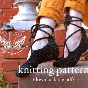 Ghillies Dance Slipper Knitting Pattern - PDF digital document download - how to instructions - fiber craft diy knit