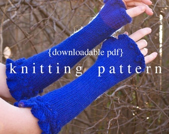 Rosetta Armwarmers Knitting Pattern - PDF digital document download - how to instructions - fiber craft diy knit
