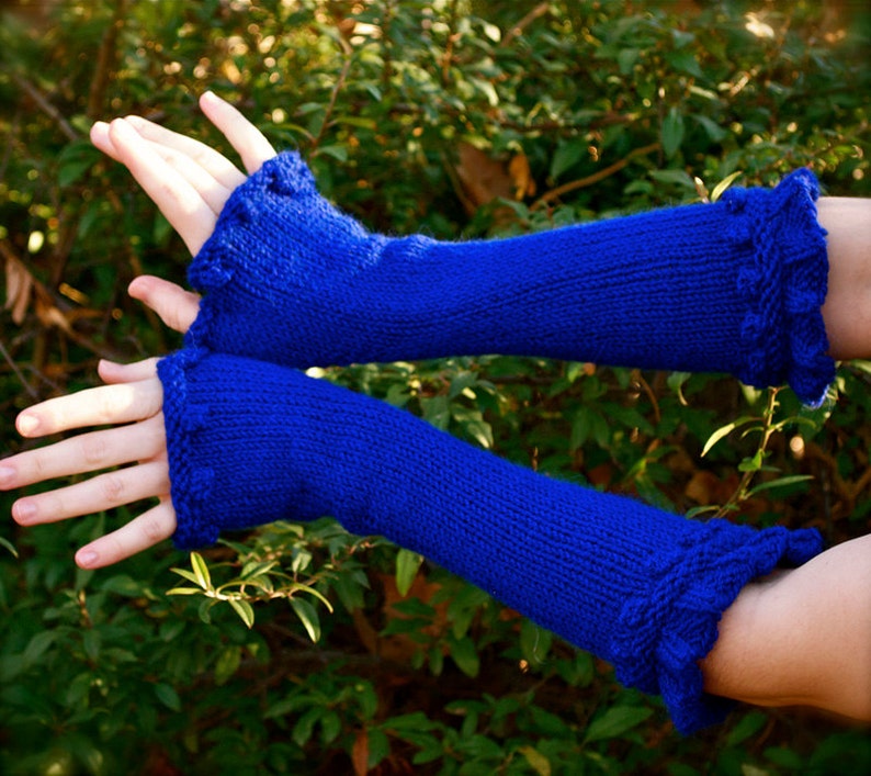 Rosetta Armwarmers Knitting Pattern PDF digital document download how to instructions fiber craft diy knit image 2