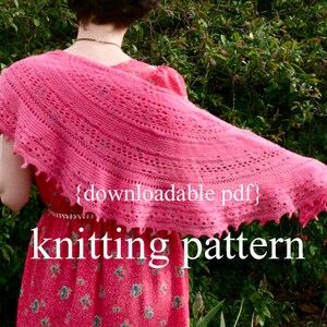 Jaleo Shawlette Knitting Pattern PDF digital document download how to instructions fiber craft diy knit scarf shawl image 1