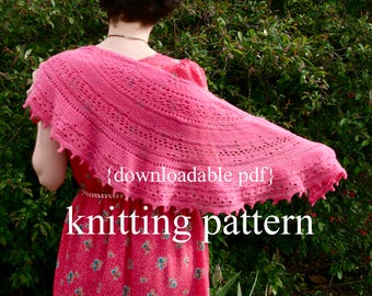 Jaleo Shawlette Knitting Pattern - PDF digital document download - how to instructions - fiber craft diy knit scarf shawl