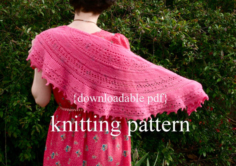 Jaleo Shawlette Knitting Pattern PDF digital document download how to instructions fiber craft diy knit scarf shawl image 1