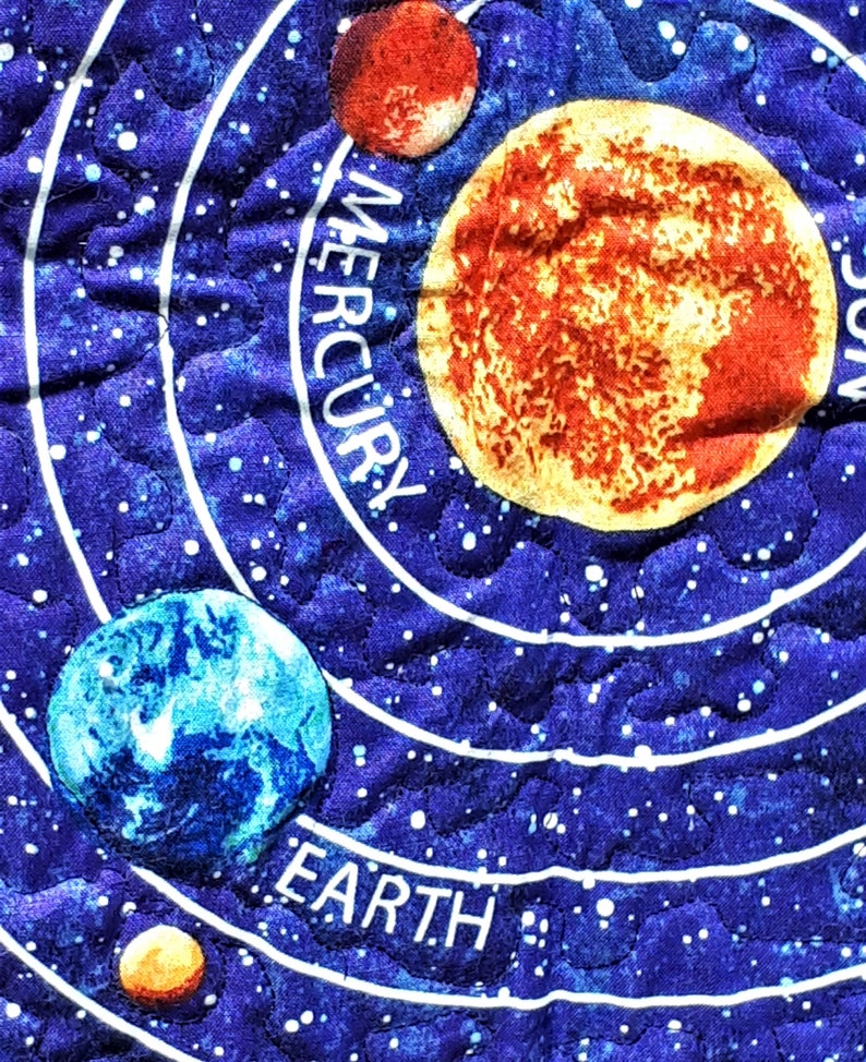 Solar System Baby Blanket Spacethemed Baby Quilt Baby Etsy Canada