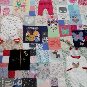 Crib-Size Memory Quilt, Custom Baby Clothes Keepsake