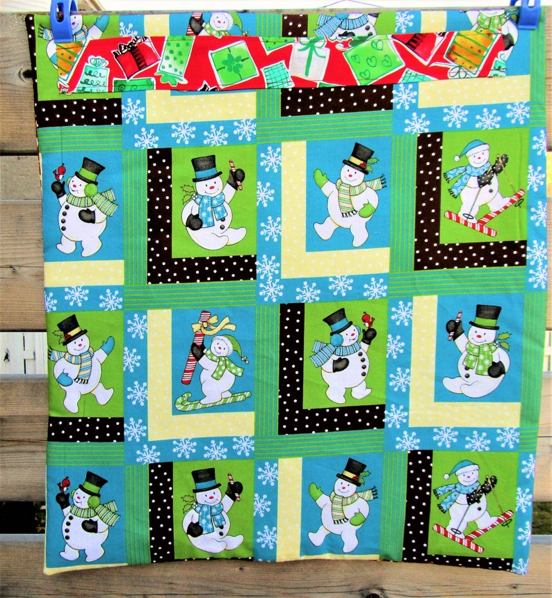Keepsake Fabric Fillable Christmas Advent Calendar Large Snowmen Backing Fabric