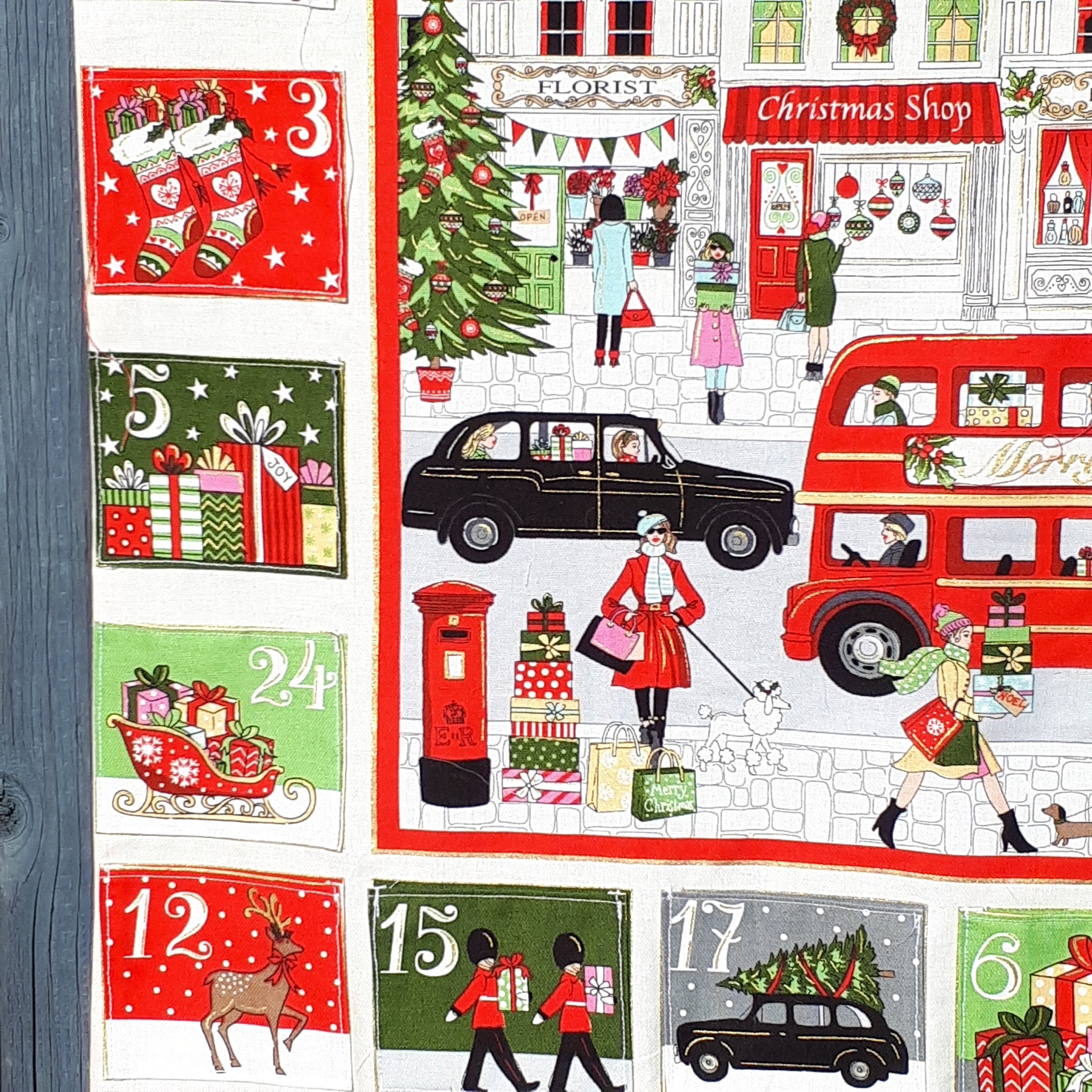 Fabric Advent Calendar London Christmas Fillable Calendar Etsy Canada