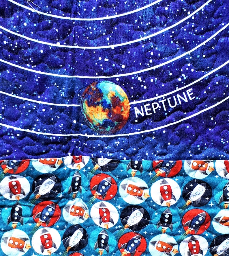 Solar System Baby Blanket Spacethemed Baby Quilt Baby Etsy Canada