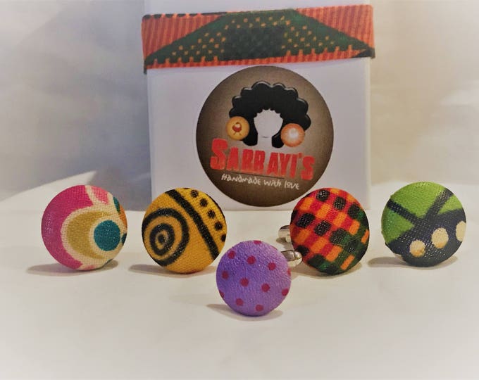 African Fabric - Cufflinks