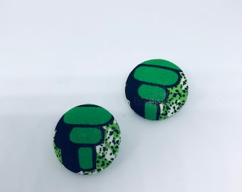 Green Renewal - Button Earrings