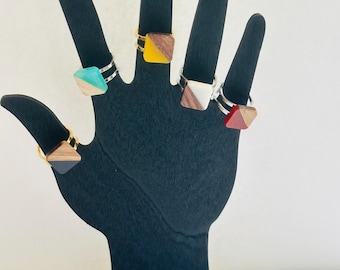 Wood Resin - Adjustable Rings