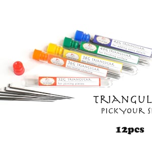 12pcs Triangular Felting Needles - pick your size