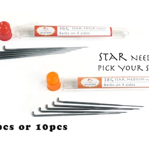 Star Felting Needles - 36G or 38G - High Quality