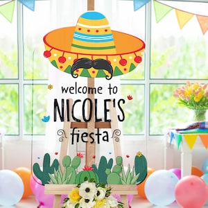 Fiesta Birthday Welcome Sign, Fiesta Party, Mexican Birthday Party Props, Fiesta Party Favors, Fiesta Birthday Poster, Fiesta Party Decor