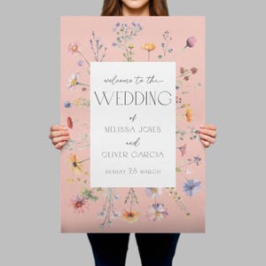 Wildflowers Wedding Sign, Floral Wedding Welcome Sign, Wildflower Welcome To Wedding Sign, Wild Flowers Wedding Decorations SpeedyOrders Paper