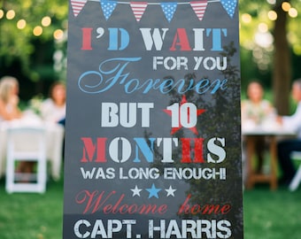 Welcome Home Military Sign - Homecoming Party Banner - Army Welcome Home Sign 81000200