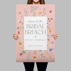 Wildflowers Bridal Shower Sign, Floral Bridal Shower Welcome Sign, Wildflowers Bridal Brunch Sign, Wild Flowers Bridal Decor Paper